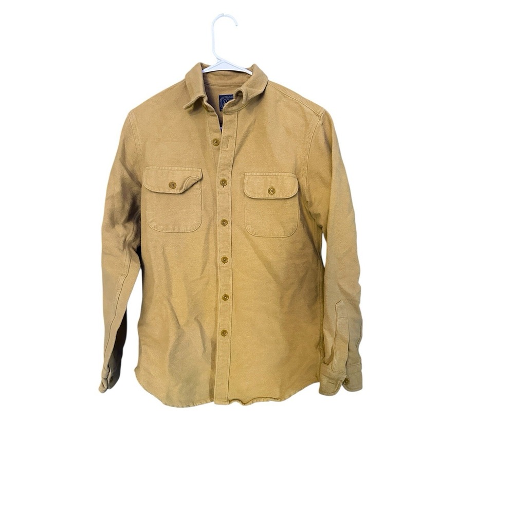 J.Crew Sporting Life Heavyweight Chamois Workshirt Mustard Tan Men's Small